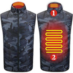 Vesta cu Incalzire, Flippy, Unisex, 2 Zone de Incalzire, Umplutura Bumbac, 3 Trepte de Temperatura, Incarcare USB,
