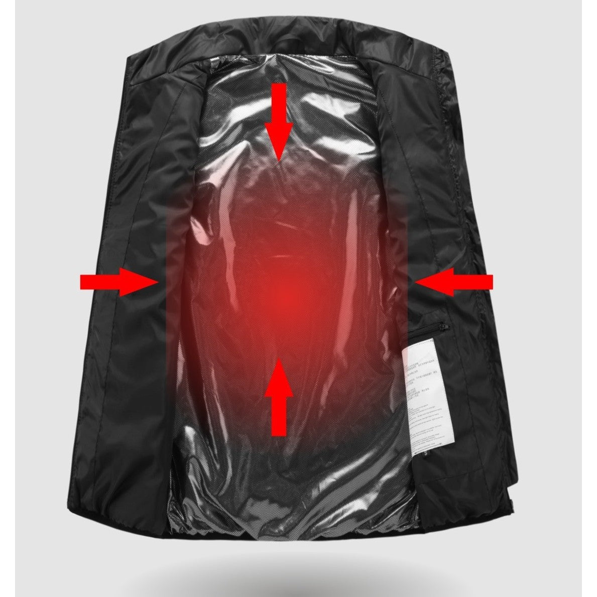 Vesta Inteligenta Incalzita, Flippy, Unisex, 2 Zone de Incalzire, Umplutura Bumbac, 3 Trepte de Temperatura, Incarcare