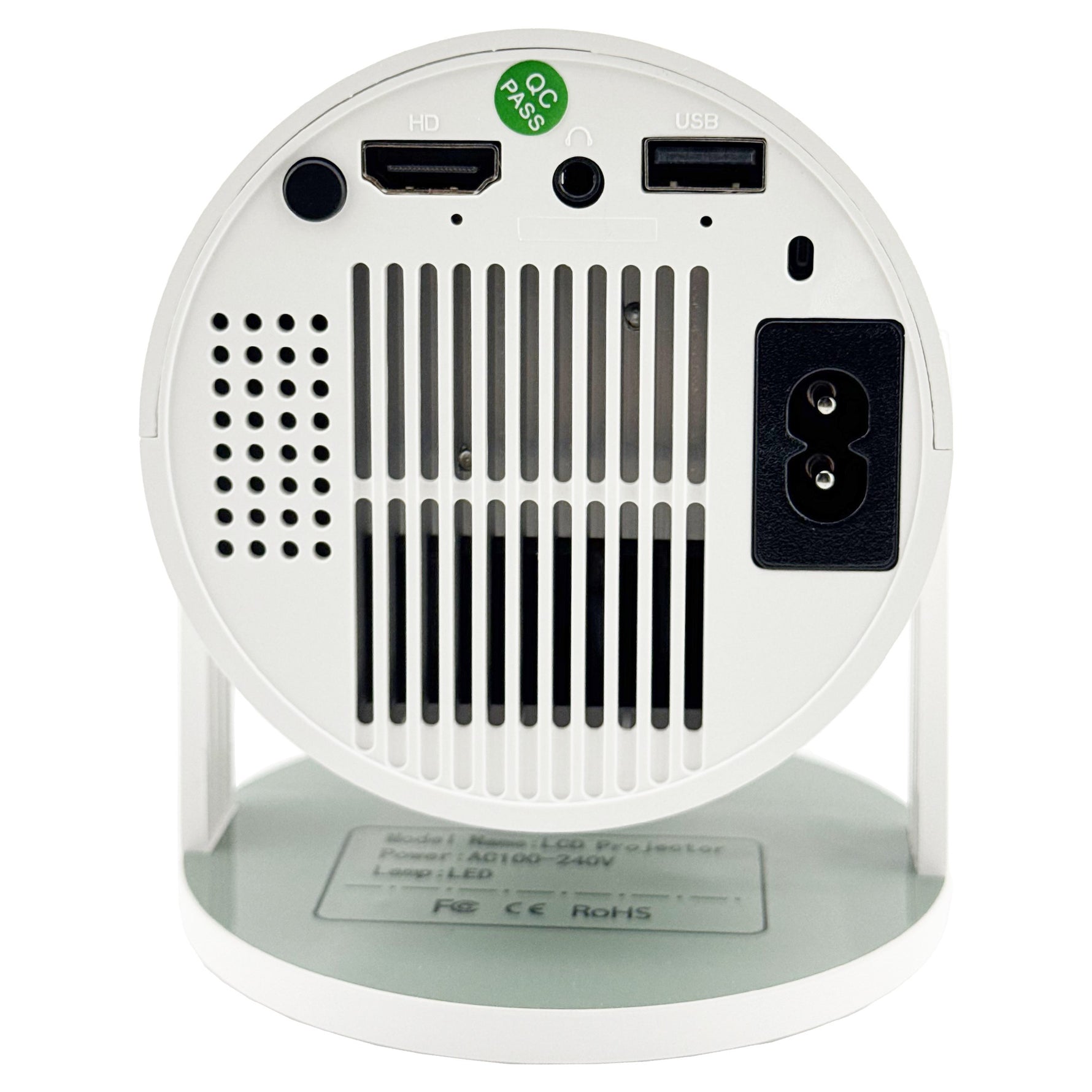 Video Proiector Portabil cilindric HY300PRO, Flippy, Inteligent, Full HD 1080 x 1280, Wireless, Compatibil cu