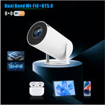 Video Proiector Portabil cilindric HY300PRO, Flippy, Inteligent, Full HD 1080 x 1280, Wireless, Compatibil cu