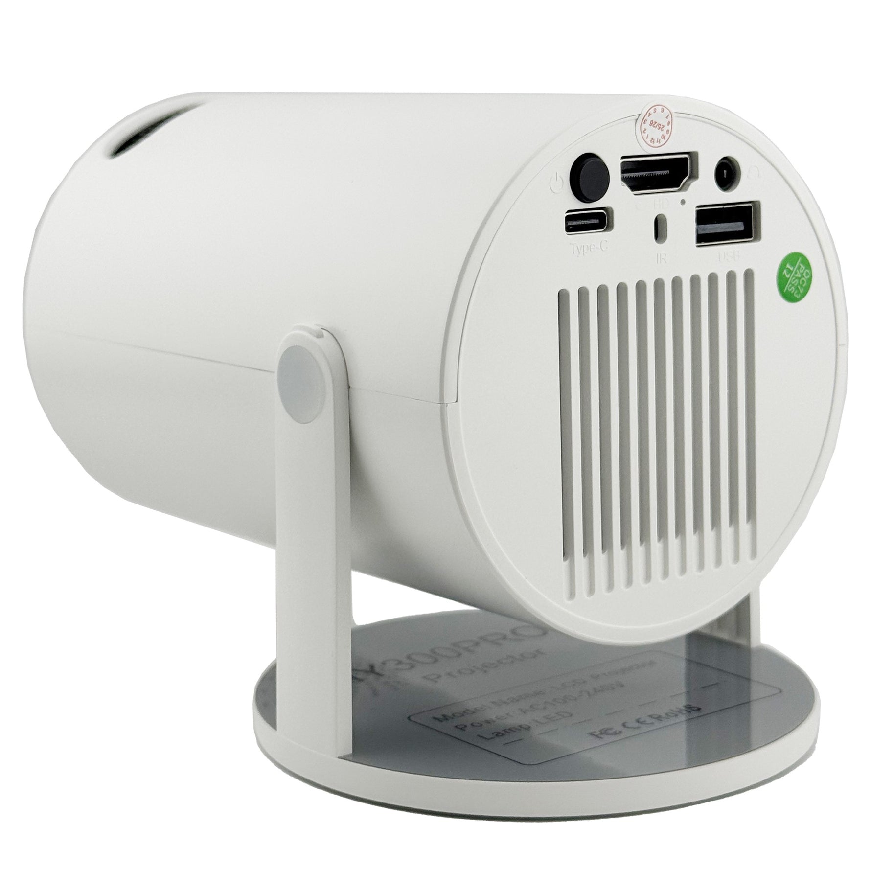 Video Proiector Portabil cilindric HY300PRO+, Flippy, Inteligent, ULTRA HD 1920 x 1080, Wireless, Compatibil cu