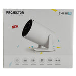 Video Proiector Portabil cilindric HY300PRO+, Flippy, Inteligent, ULTRA HD 1920 x 1080, Wireless, Compatibil cu