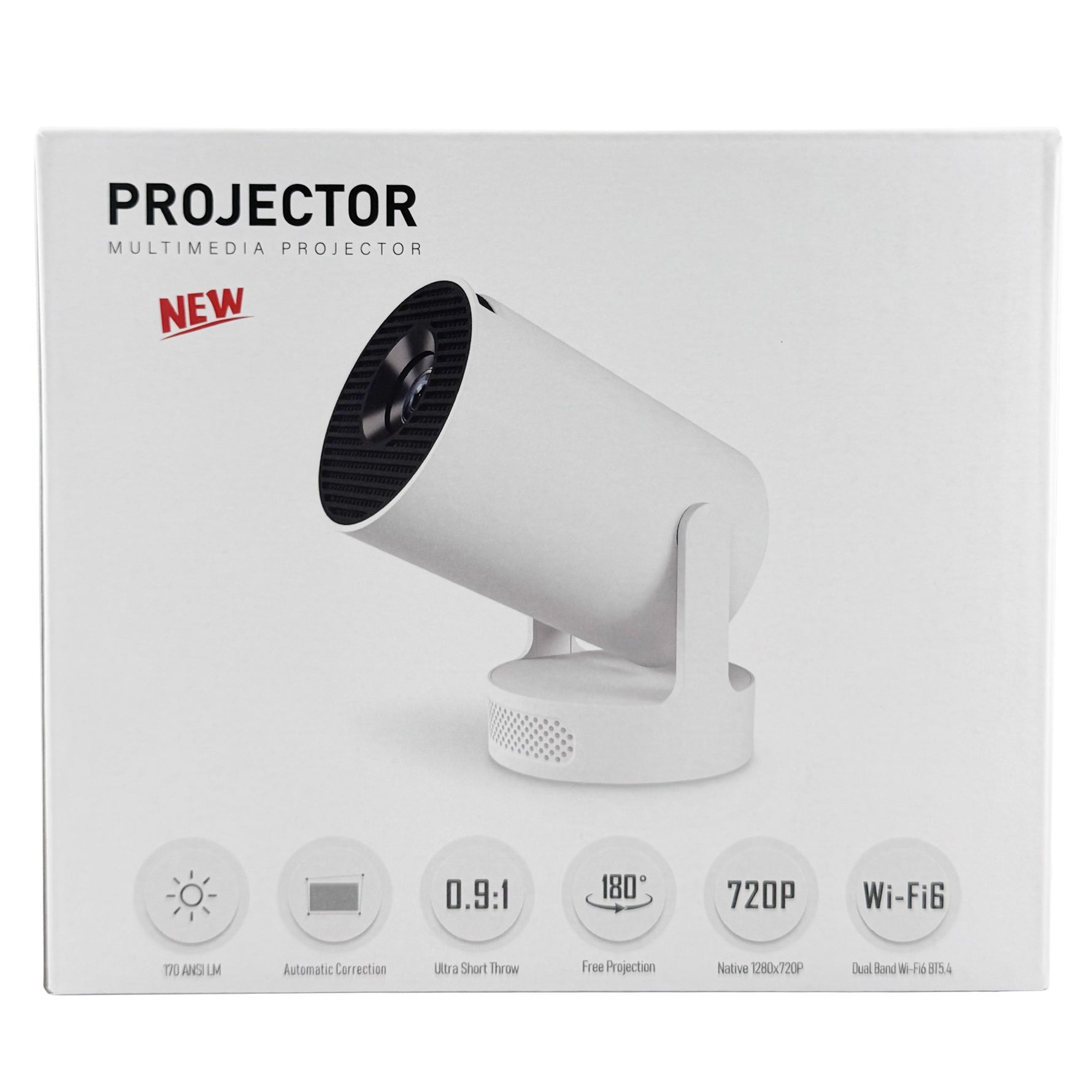 Video Proiector Portabil cilindric HY300ULTRA, Flippy, Inteligent, ULTRA HD 4K 1920 x 1080, Wireless, Compatibil cu