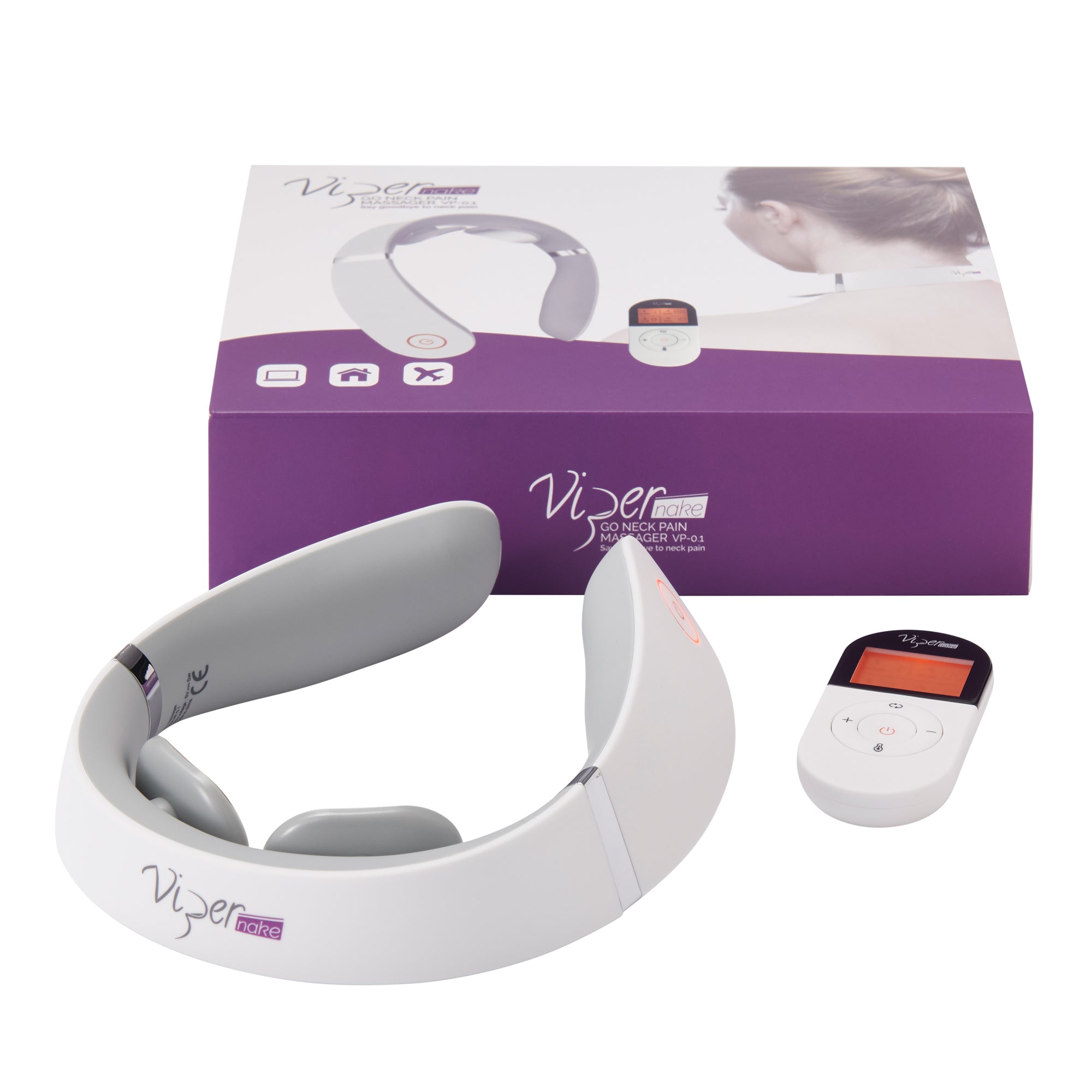ViperPharm, Vipernake Go Neck Pain, Wireless With An Ergonomic Design, Masajere, Pentru gât, Vp-0.1, Alb, Unisex, Adult