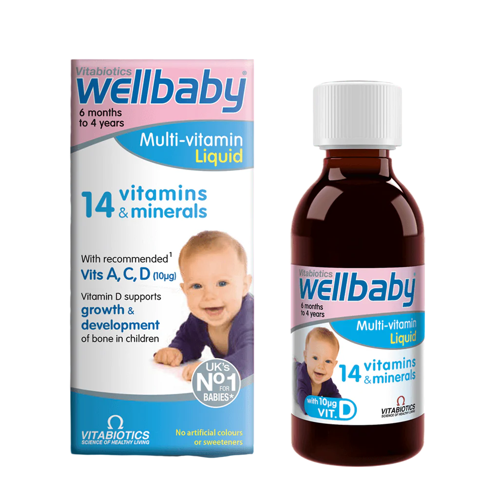 Vitabiotics, Wellbaby, 14 Vitamins & Minerales, Development Of Bones & Muscles, Vitamine, 150 ml
