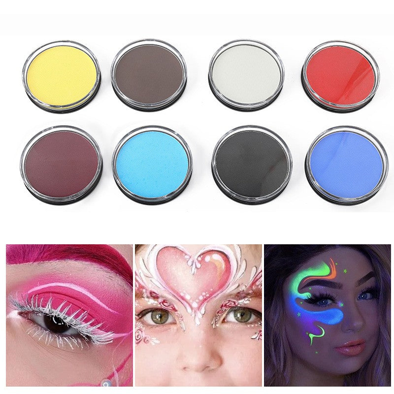 Vopsea pentru Fata si Corp, Flippy, cu Pigment Fosforescent, 30 g, Activare cu Apa, Negru