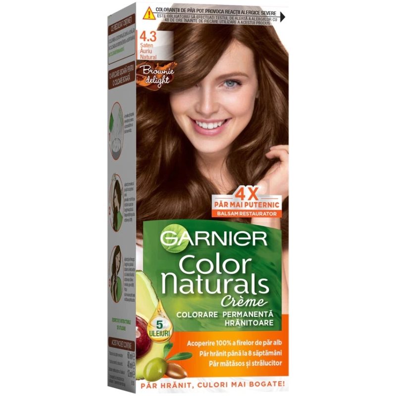Vopsea pentru Par, Garnier Color Naturals, 4/3 Saten Auriu
