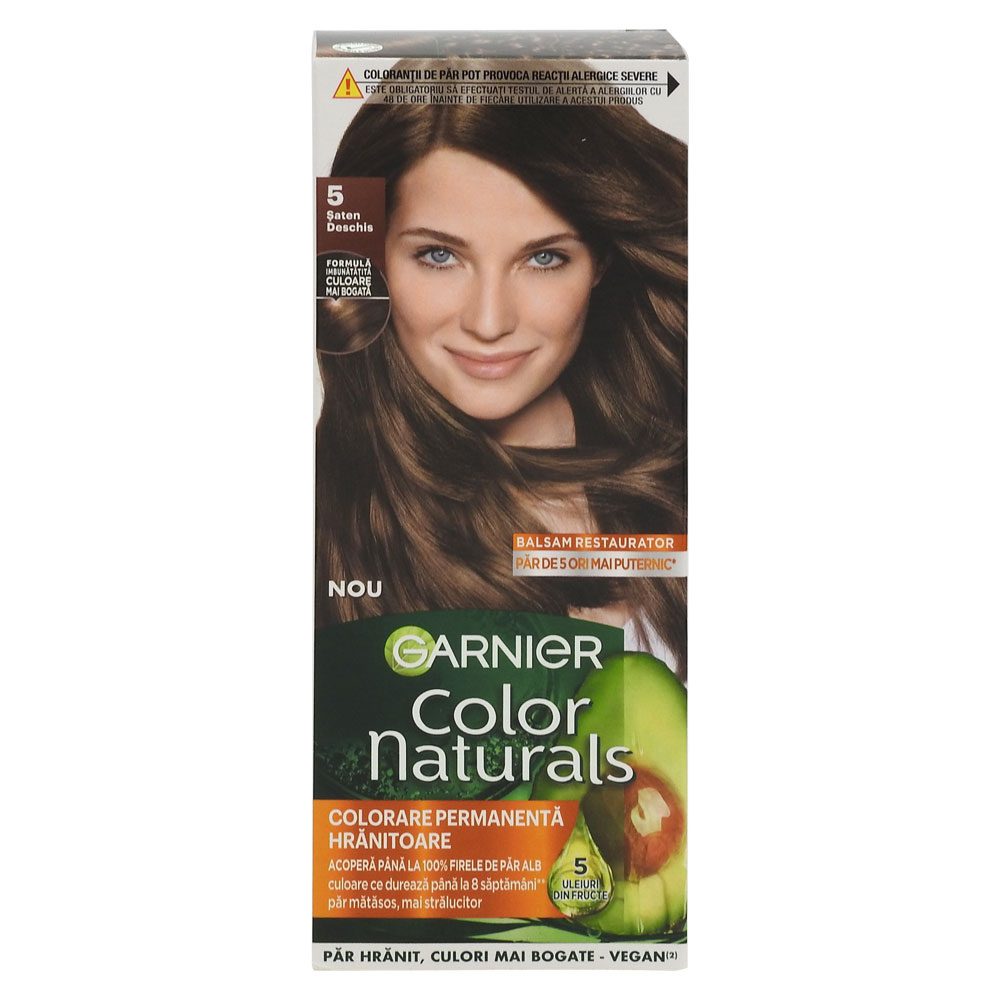 Vopsea pentru Par, Garnier Color Naturals, 5 Saten Deschis