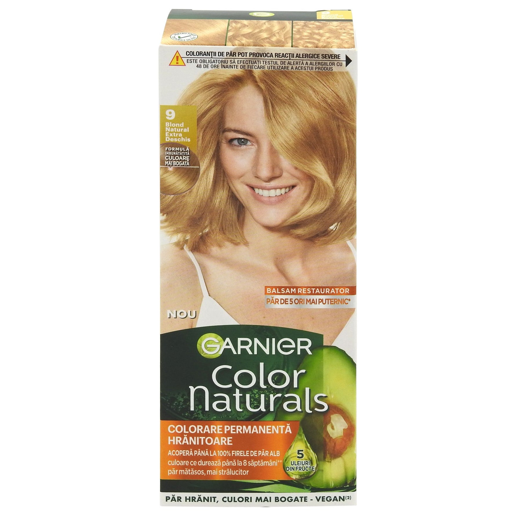 Vopsea pentru Par, Garnier Color Naturals, 9 Blond Natural Extra Deschis