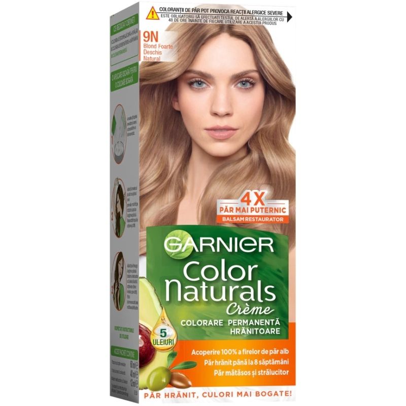 Vopsea pentru Par, Garnier Color Naturals, 9N Blond Foarte Deschis Natural