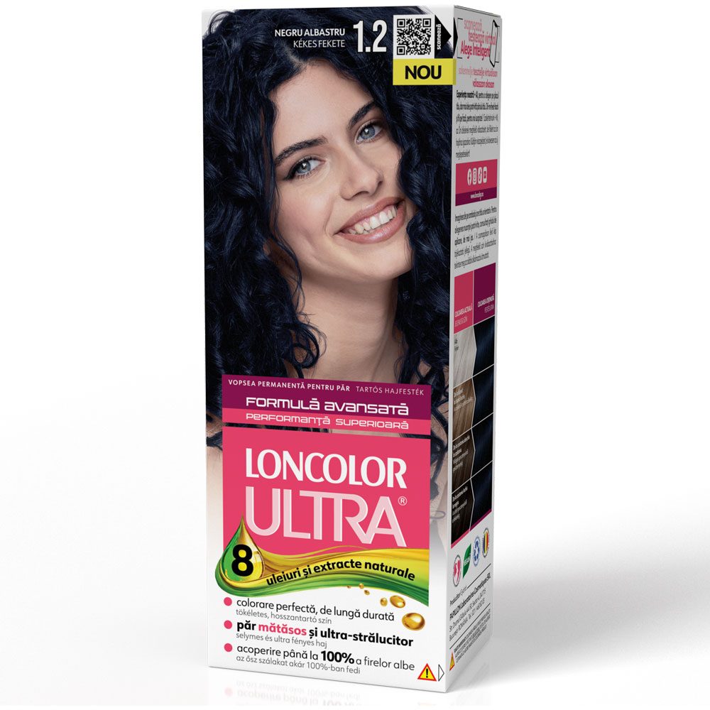 Vopsea pentru Par, Loncolor Ultra, 1/2 Negru Albastru