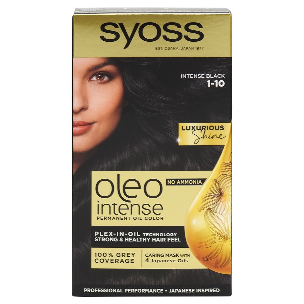 Vopsea pentru Par, Syoss, Oleo 1/10 Intense Black