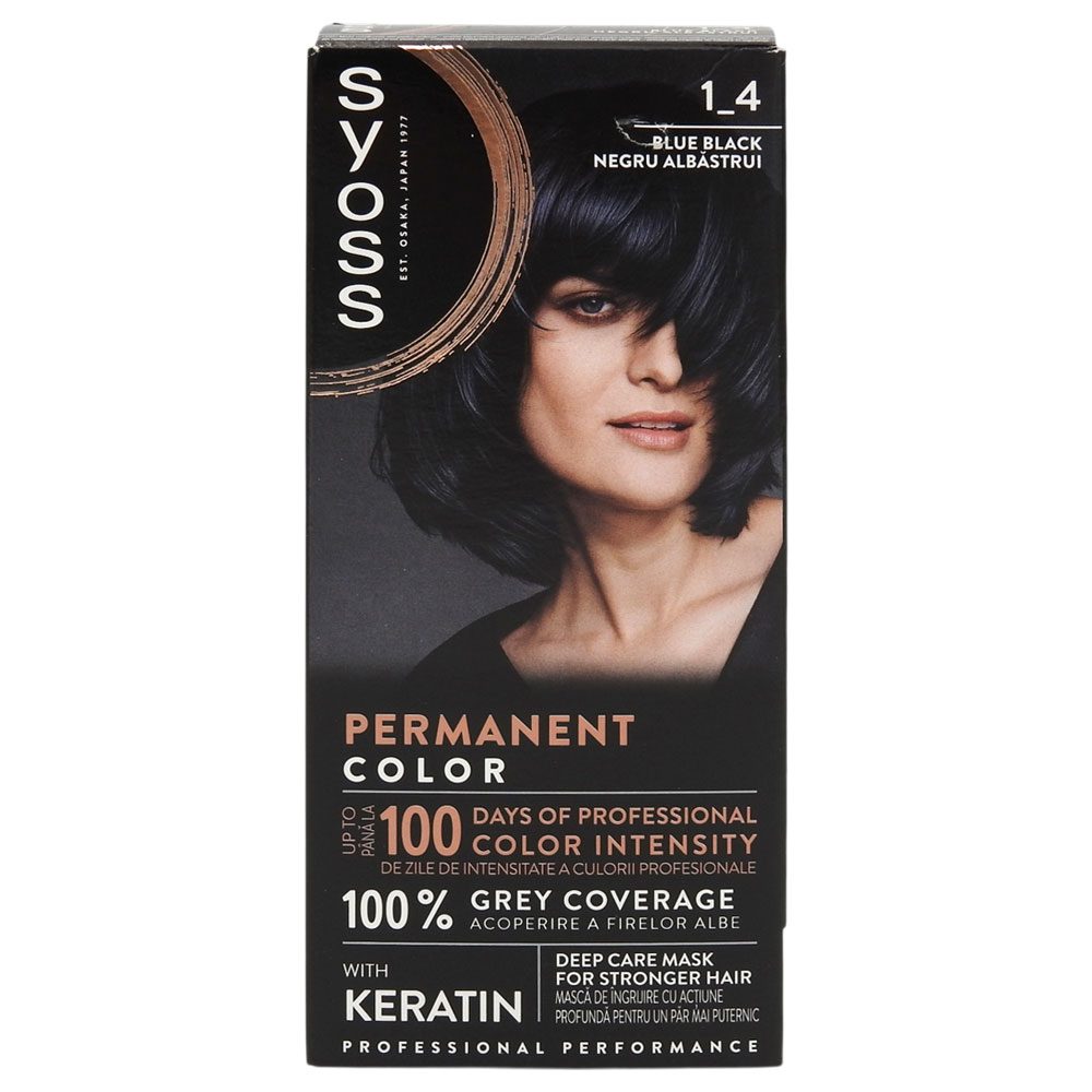 Vopsea pentru Par, Syoss Professional, 1-4 Blue Black