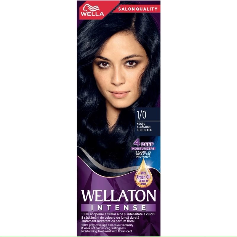 Vopsea pentru Par, Wellaton, 1/0 Negru Albastrui