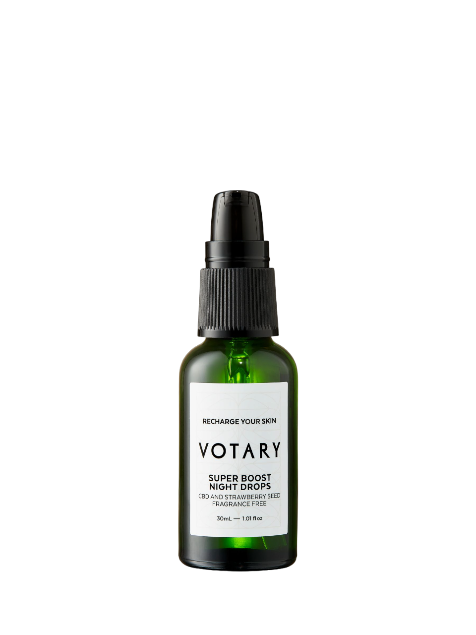 Votary, Super Boost, CBD și semințe de căpșuni, Recuperare, Noapte, Ulei, Pentru față, 30 ml - Olmarkt