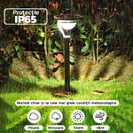 Lampa solara LED cu 2 moduri de fixare, IP65, material ABS, baterie 4.5 V, 200 mah, 450 Lumeni, 42.5 x 15 cm, alb cald
