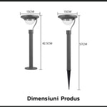 Lampa solara LED cu 2 moduri de fixare, IP65, material ABS, baterie 4.5 V, 200 mah, 450 Lumeni, 42.5 x 15 cm, alb cald