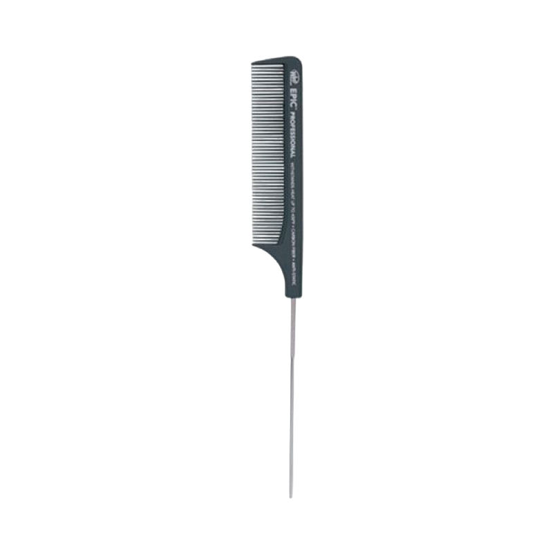Wet Brush, Epic, Cu coadă metalică, Pieptene de păr din plastic, Negru - Olmarkt