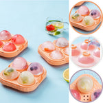 Forma Sfere de Gheata pentru Wiskey si Cocktail-uri Flippy, 4 Sfere, Material Plastic/Silicon Alimentar, Diametru 6.5