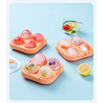 Forma Sfere de Gheata pentru Wiskey si Cocktail-uri Flippy, 4 Sfere, Material Plastic/Silicon Alimentar, Diametru 6.5