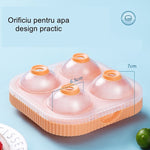Forma Sfere de Gheata pentru Wiskey si Cocktail-uri Flippy, 4 Sfere, Material Plastic/Silicon Alimentar, Diametru 6.5
