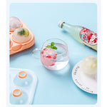 Forma Sfere de Gheata pentru Wiskey si Cocktail-uri Flippy, 4 Sfere, Material Plastic/Silicon Alimentar, Diametru 6.5