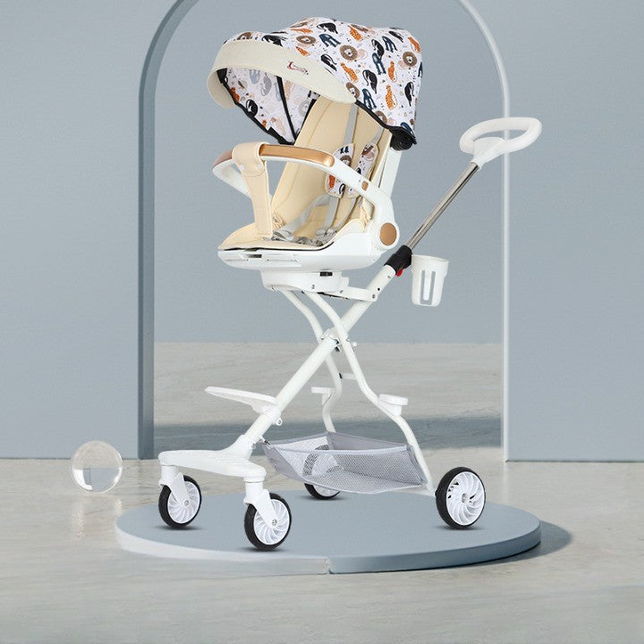 Carucior Sport Flippy 3in1, 6-36 Luni, Reversibil, Pliabil, Tavita pentru Masa, Pozitie de Somn, Centura de Siguranta,
