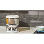 Dozator etajat de cereale Flippy, rotativ 360, 6 compartimente, capacitate 10L, cofrag special pentru oua, vas pentru