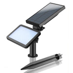 Lampa solara pentru terasa/gradina 48 de LED-uri Flippy, cu 2 moduri de fixare, senzor de lumina, IP44, material ABS,