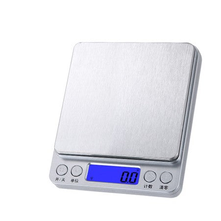 Mini Cantar Electronic, Flippy, pentru Alimente/Bijuterii, max 3 Kg, 2 x AA, 12.7 x 10.6 x 1.9 cm, Gri