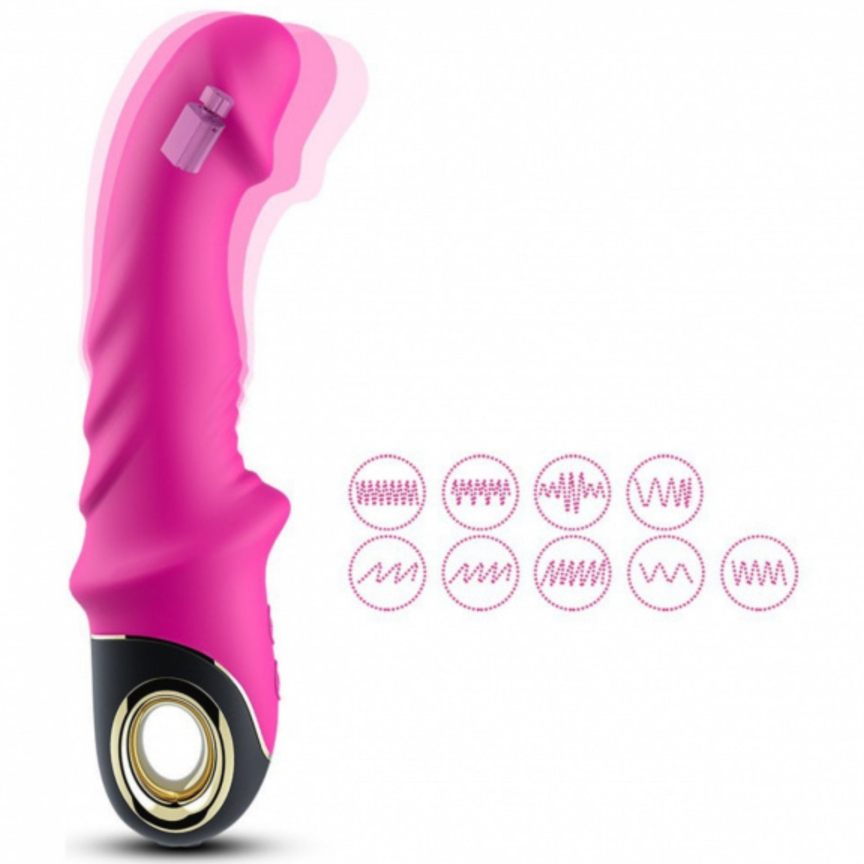 Vibrator Joyblade roz din silicon pentru punctul G, impermeabil prin USB