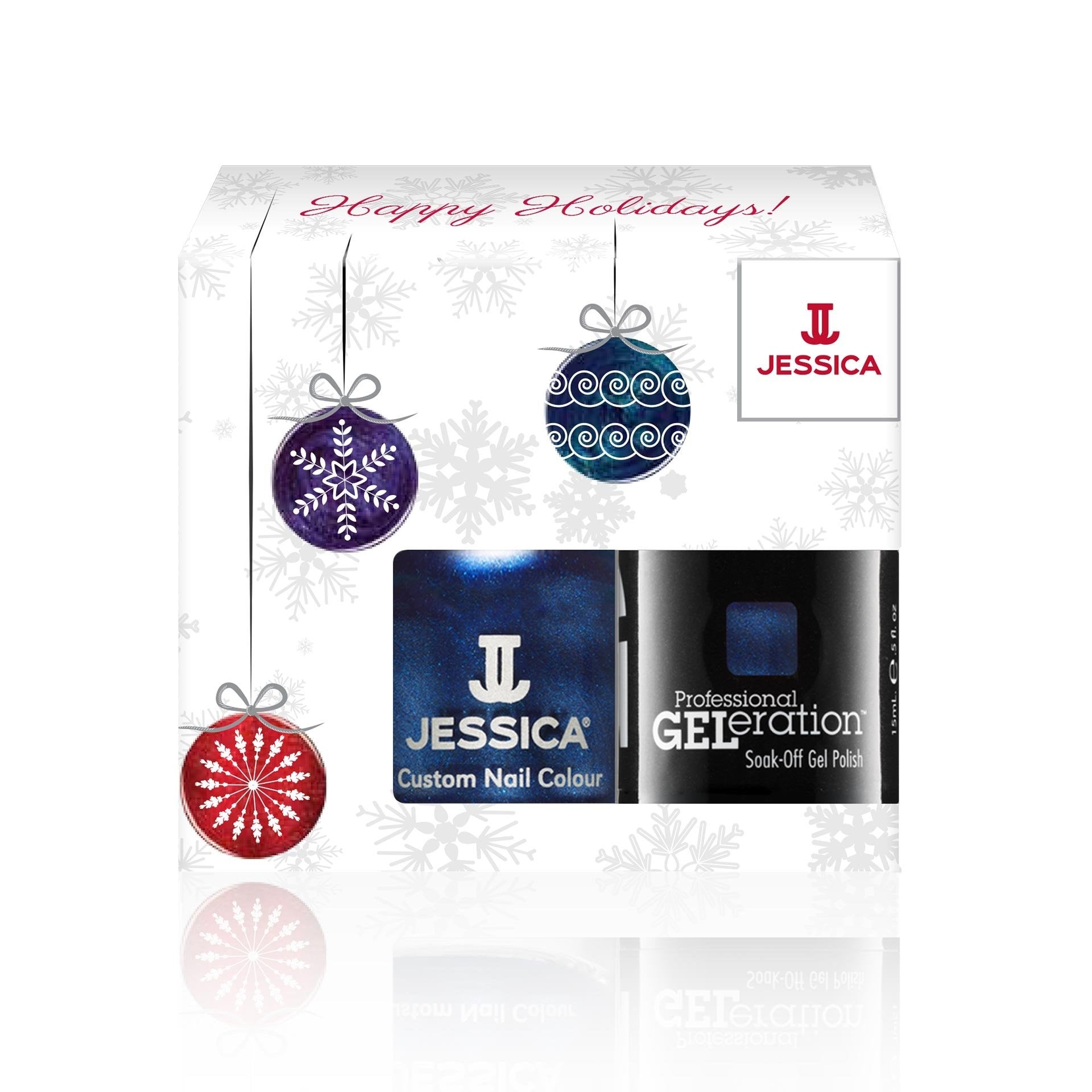 Winter Set Jessica: Custom Colors, Nail Polish, Light Up The Sky, 14.8 ml + Professional GELeration, Semi-Permanent Nail Polish, Light Up The Sky, 15 ml - Olmarkt