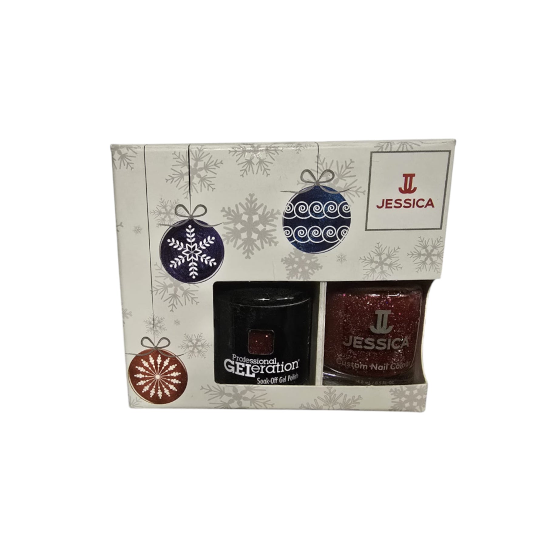 Winter Set Jessica: Custom Colors, Nail Polish, Purple Lust, 14.8 ml + Professional GELeration, Semi-Permanent Nail Polish, Purple Lust, 15 ml - Olmarkt