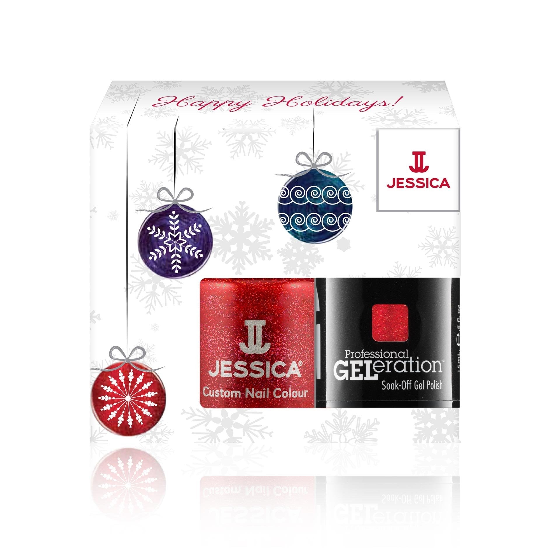 Winter Set Jessica: Professional GELeration, Semi-Permanent Nail Polish, Hearts on Fire, 15 ml + Custom Colors, Nail Polish, Hearts on Fire, 14.8 ml - Olmarkt