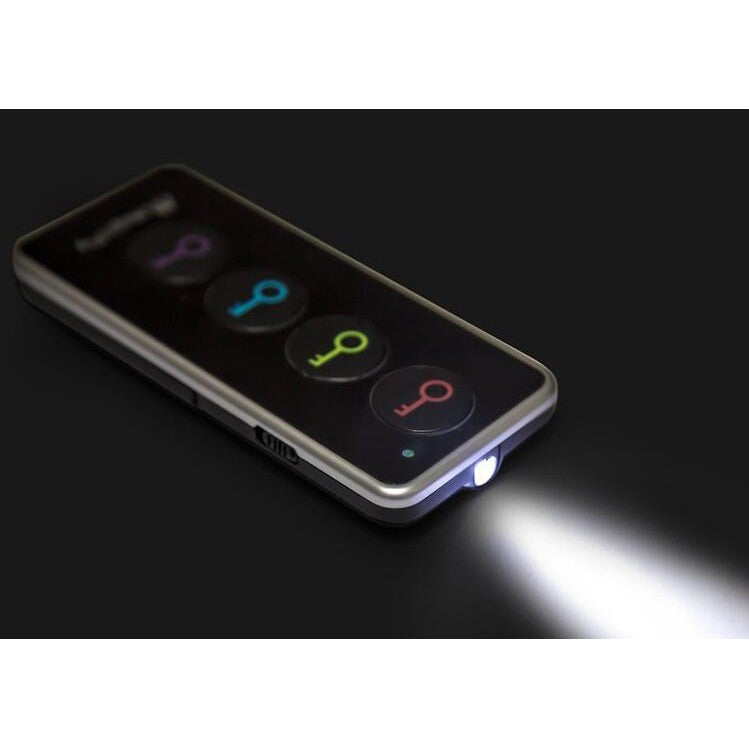 Dispozitiv Anti-Pierdere, Flippy, 4 Receptoare cu Telecomanda, 120 (dB), Emitator cu Lanterna, Multicolor