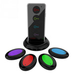 Dispozitiv Anti-Pierdere, Flippy, 4 Receptoare cu Telecomanda, 120 (dB), Emitator cu Lanterna, Multicolor