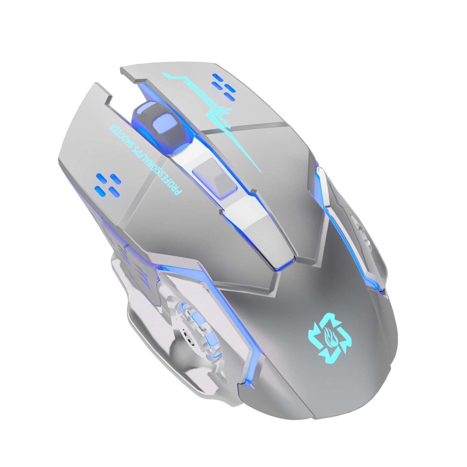 Mouse Wireless, Flippy, 6 Butoane, DPI Ajustabil 1200-3600, Iluminare RGB Tip Breathing, Reincarcabil, 138x80x38 mm,