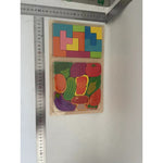 Puzzle Montessori din Lemn pentru Copii, Flippy, Tip Tetris 2in1 +3 Ani, cu Legume Colorate 3D, Educativ, Intuitiv,