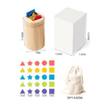 Jucarie Educativa Montessori din Lemn, 28 Piese, Flippy, Sortator cu Forme Geometrice, Joc de Motricitate Fina pentru