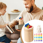 Jucarie Educativa Montessori din Lemn, 28 Piese, Flippy, Sortator cu Forme Geometrice, Joc de Motricitate Fina pentru