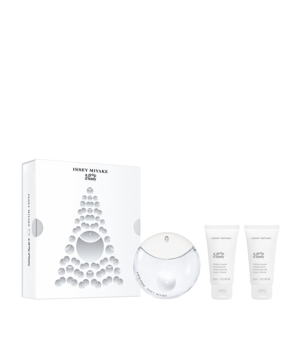 Xmas 2023 Set Issey Miyake: A Drop D'Issey, Hydrating, Hand Cream, 2 pcs, 50 ml + A Drop D'Issey, Eau De Parfum, For Women, 50 ml - Olmarkt