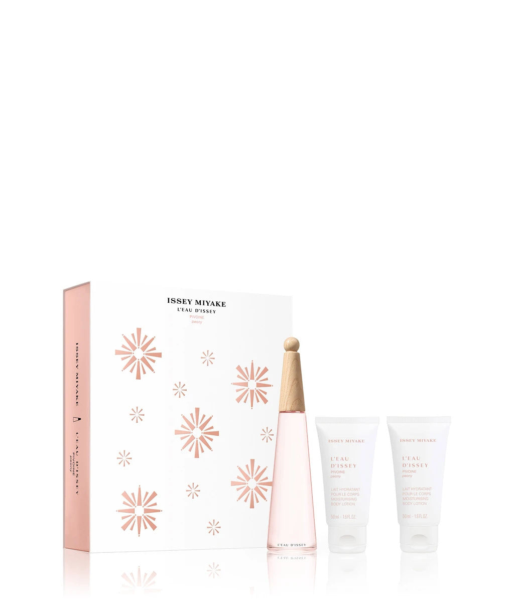 Xmas 2023 Set Issey Miyake: L'Eau d'Issey Pivoine Peony, Moisturizing, Body Lotion, x2 pcs, 50 ml + L'Eau d'Issey Pivoine Peony, Eau De Toilette, For Women, 50 ml - Olmarkt
