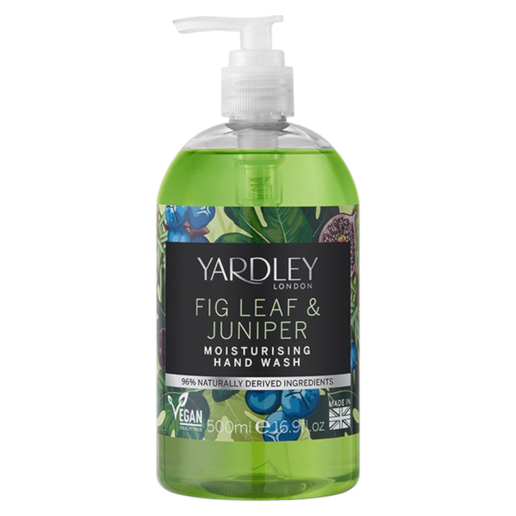 Yardley, Fig Leaf & Juniper Milk, Hidratant, Gel de mâini, 500 ml