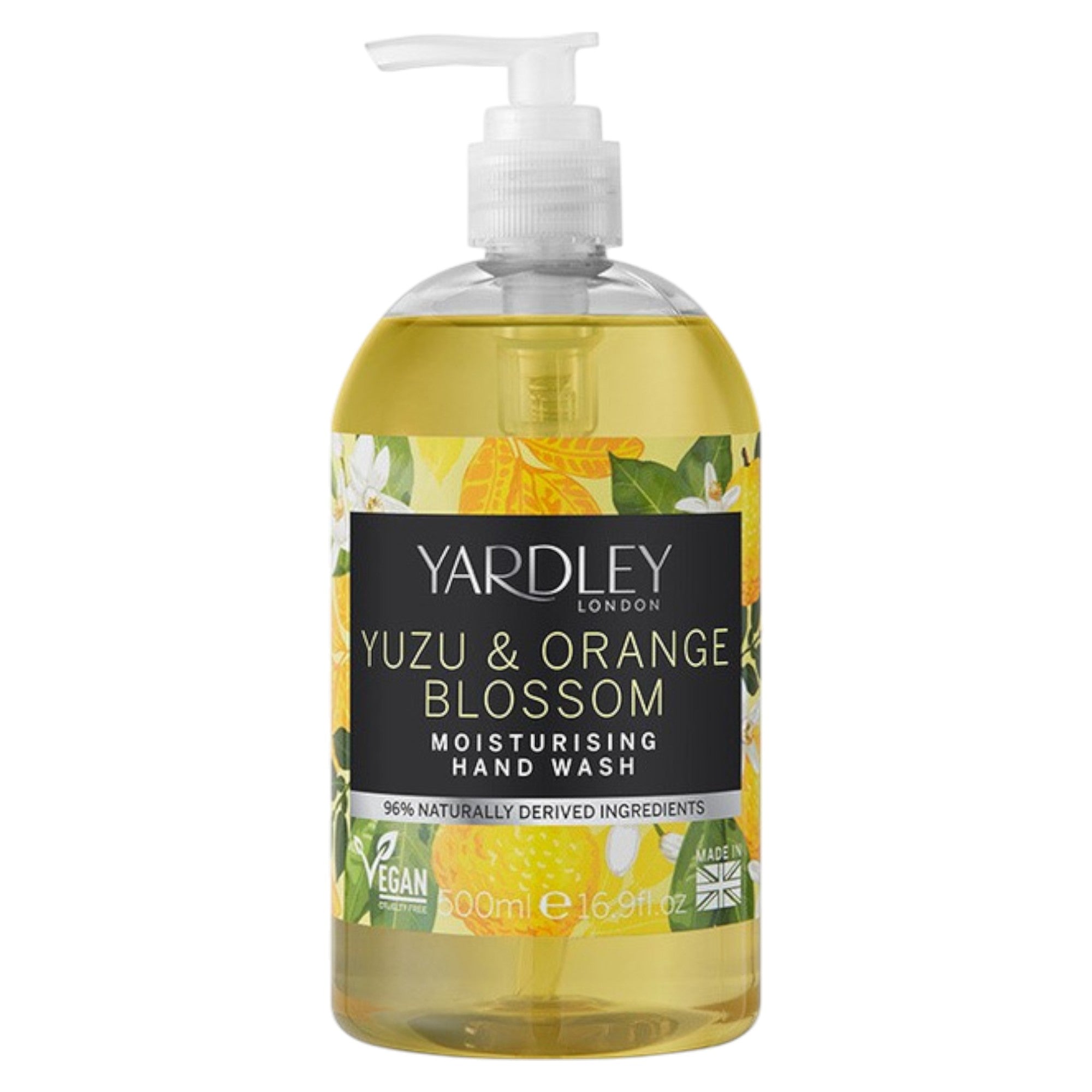 Yardley, Yuzu & Orange Blossom, Curățare, Gel de mâini, 500 ml