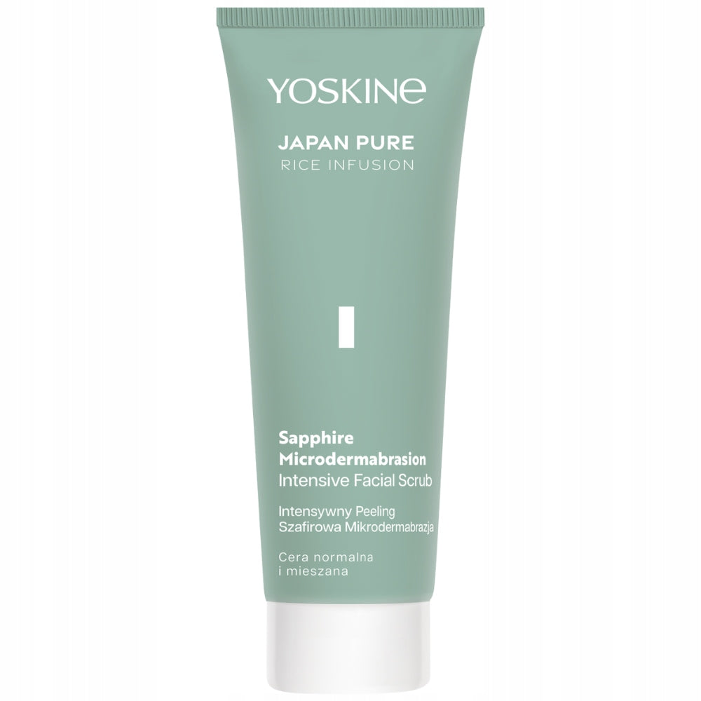 Yoskine, Japan Pure, Microdermabraziune cu safir, Exfoliere, Scrub de curățare, Față, 75 ml