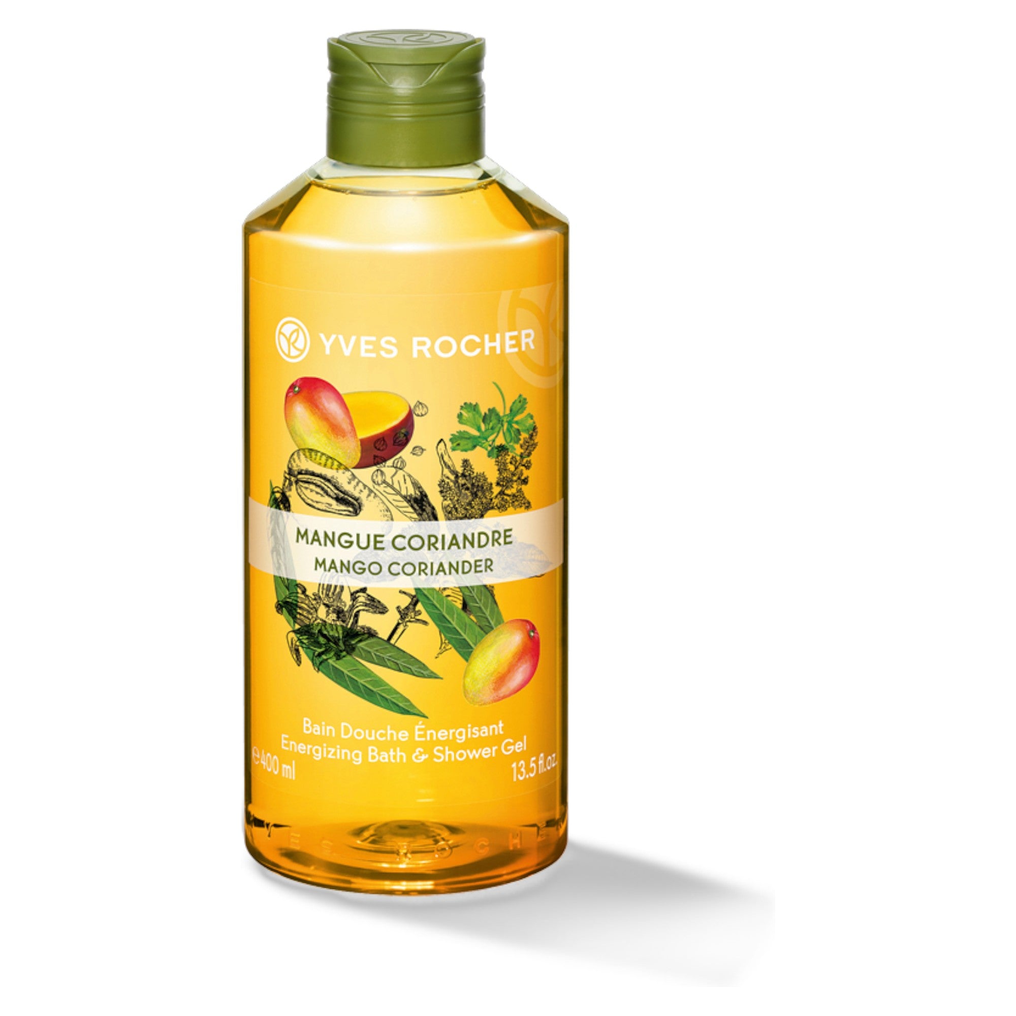 Yves Rocher, Mango Coriander, Mango, Energizant, Gel de duș, Toate tipurile de piele, 400 ml