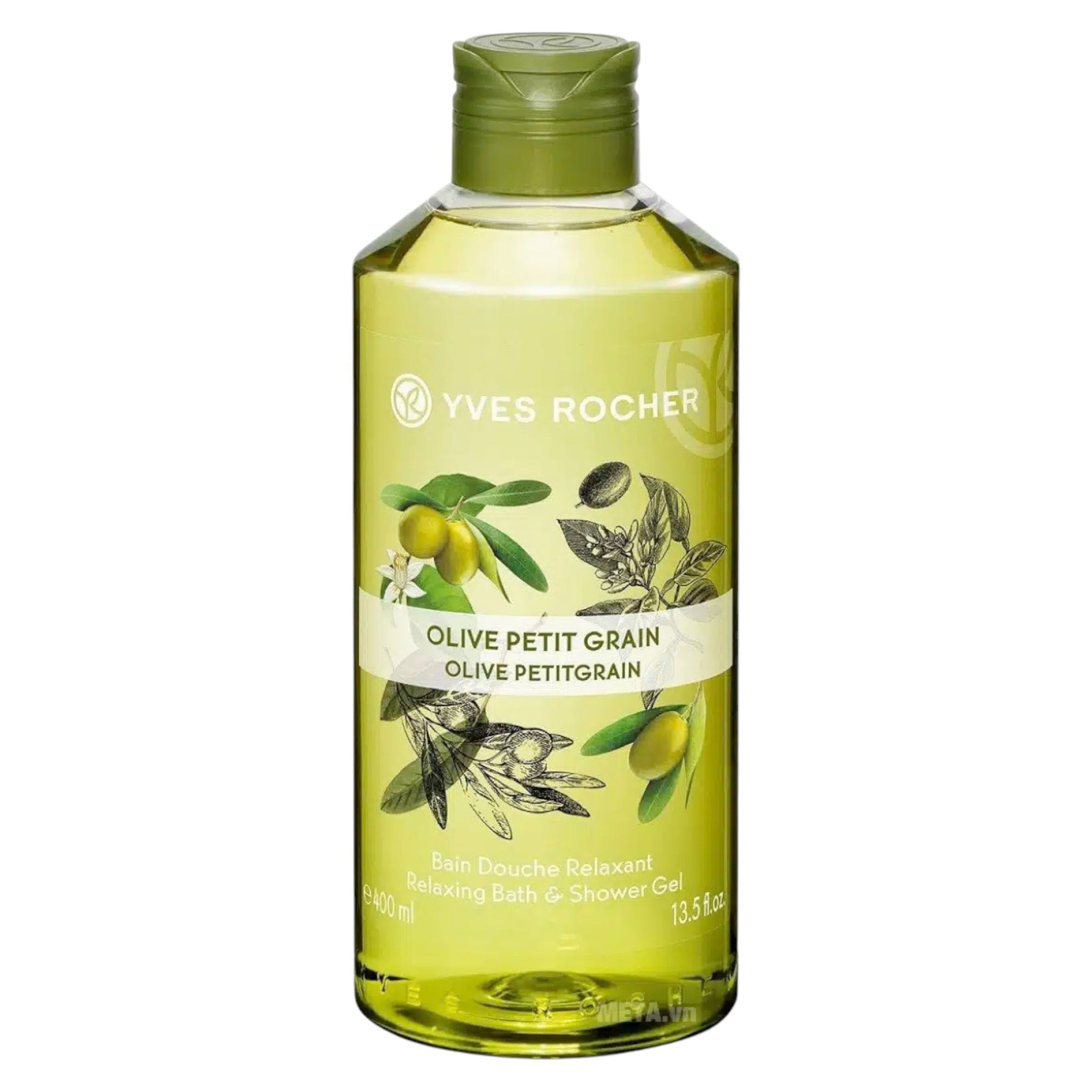 Yves Rocher, Olive Petitgrain, Ulei de măsline, Relaxant, Gel de duș, Toate tipurile, 400 ml