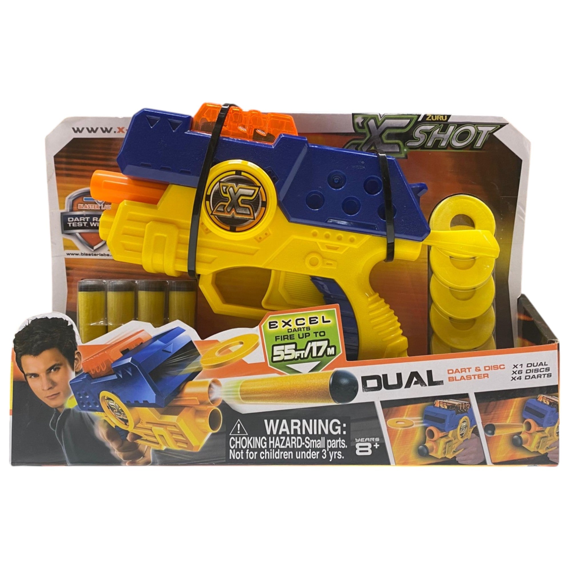 Zuru, X-Shot Excel Dual, Pistol de jucărie, Pentru băieți, 8+ ani - Olmarkt