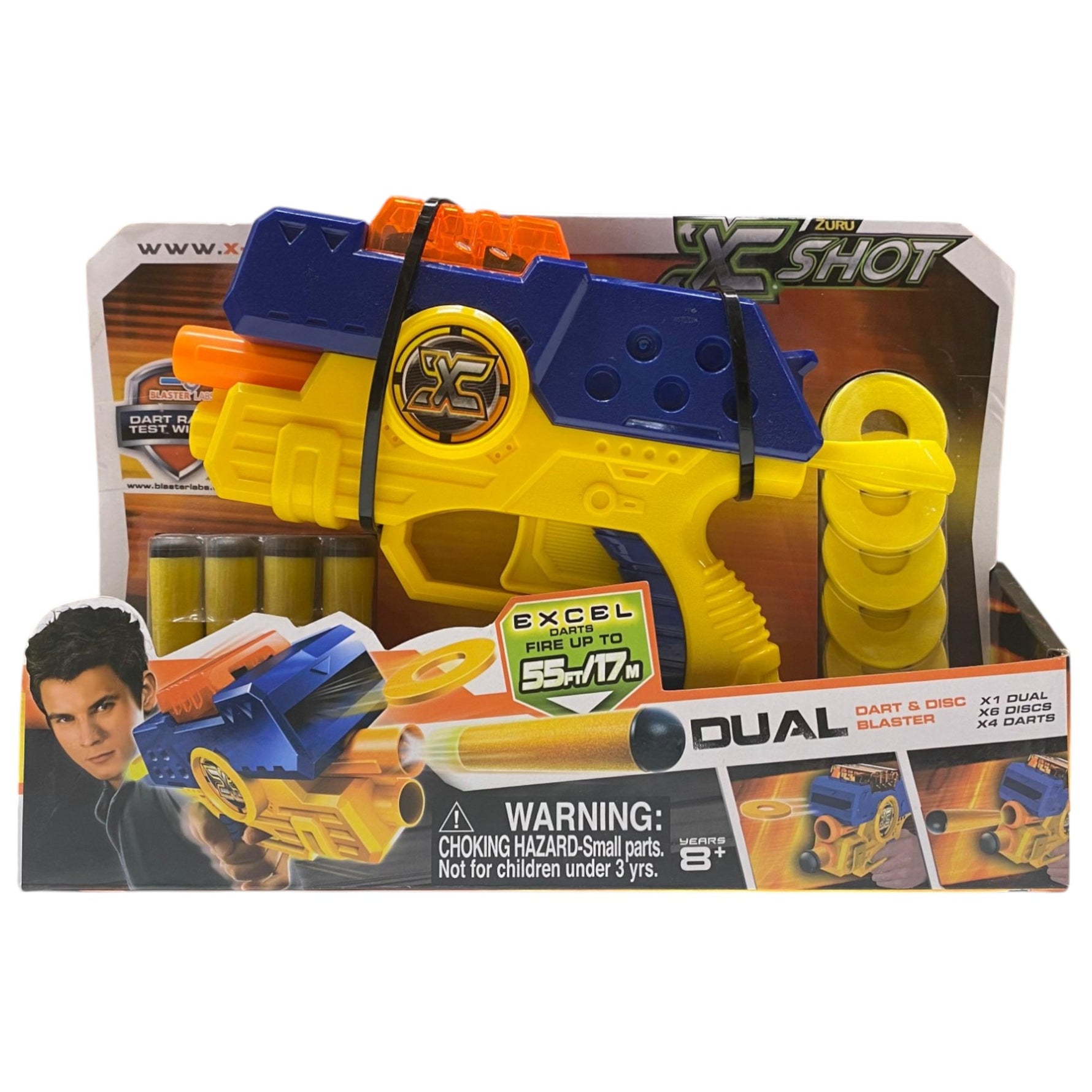 Zuru, X-Shot Excel Dual, Pistol de jucărie, Pentru băieți, 8+ ani - Olmarkt